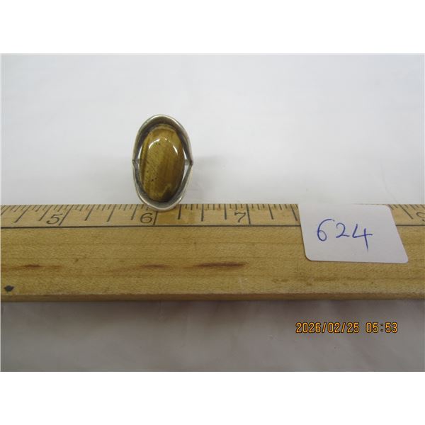 Sterling 925 Silver Ring with Large Stone