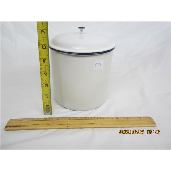 Antique Enameled Jar from a Doctors Office