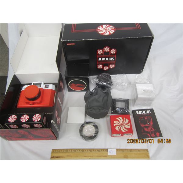 Rare Red Jack White (The White Stripes) Holga Camera Starter Set by Lomography Unused