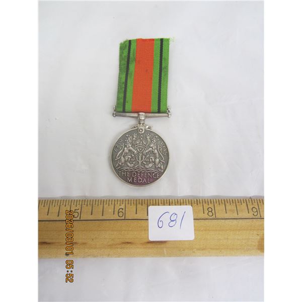 WW2 Canadian Sterling Silver 925 1939-1945 Defense Medal 37.1 Grams