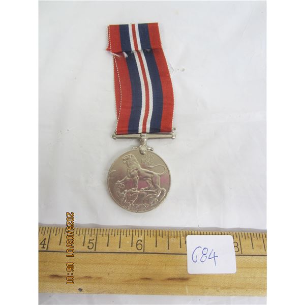 WW2 Canadian .800 Sterling Siver War Medal 1939-1945 33.0 Grams