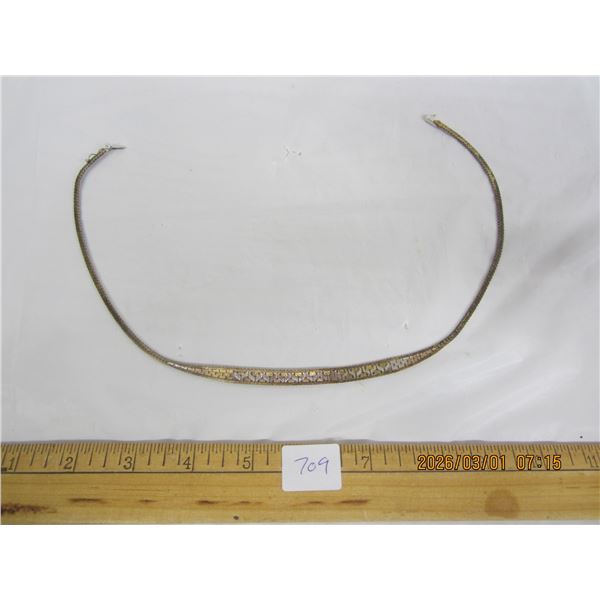 Sterling Silver 925 Necklace with a Gold Wash