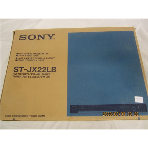 Sony ST-JX22LB Stereo Tuner Runs on 4K Power Comes with Original Box Hooked it up to a Power Inverte