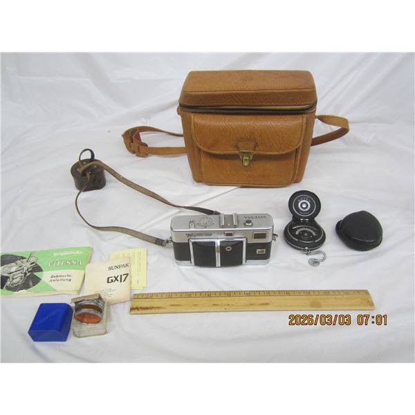 Rare Vitessa Voigtlander 35mm Camera with Case and Accessories Camera Works Colored Filter Set Quali