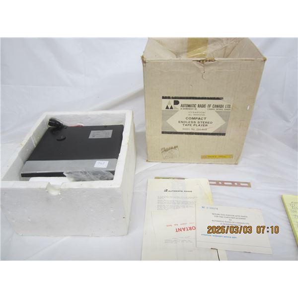 Vintage 8 Track Player for a Car Looks Like Never Installed