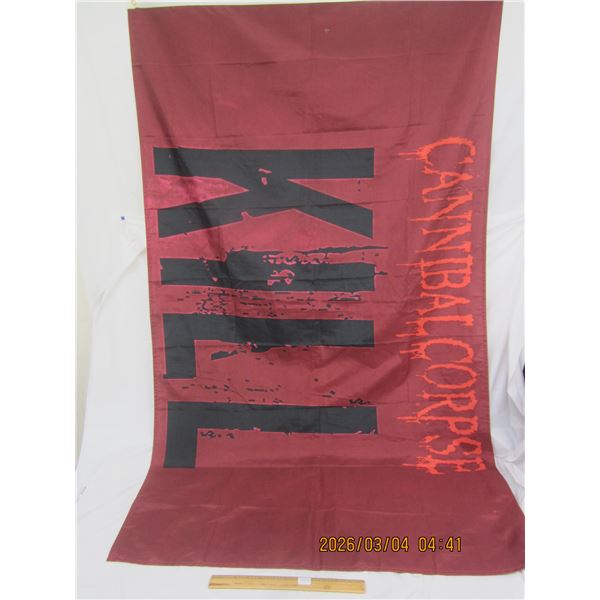 Vintage Cannibal Corpse Band Flag 5 Feet Long