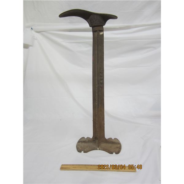 Antique Cast Iron Shoe Last for Repairing Shoes 24 inches Tall