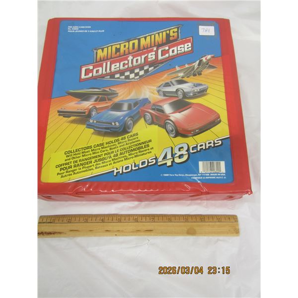 1988 Micro Minis Collectors Case with Cars