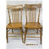 Image 1 : 2 Antique Press Back Chairs