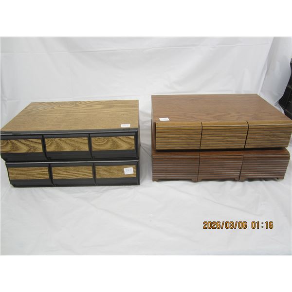 4 Vintage Audio Cassett Storage Cabinets in Good Condition