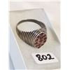 Image 2 : Men’s Sterling Silver Ring w/ Rubies