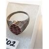 Image 3 : Men’s Sterling Silver Ring w/ Rubies
