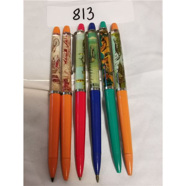 (6) Vintage Floating Pens