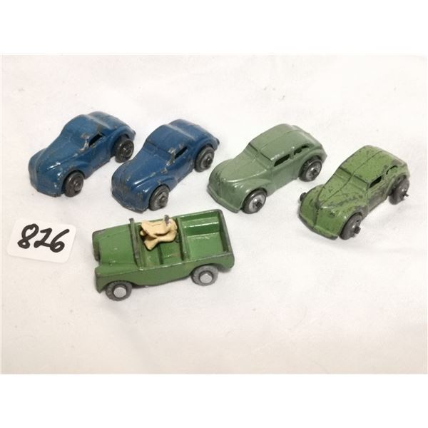 (5) Small Metal Toy Vehicles