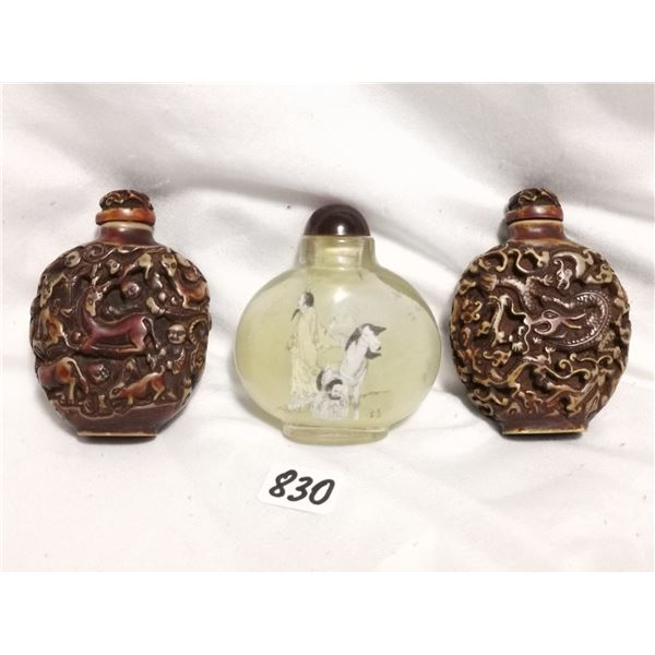 (3) Small Chinese Snuff Bottles