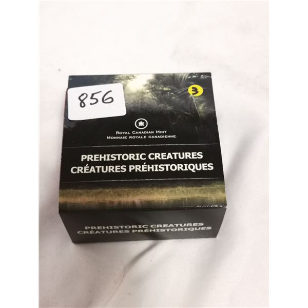 2013 Canada 25 cent Coloured Coin “Prehistoric Creatures”