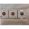 Image 3 : (4) Error Canadian One cent Coins.  Includes (3) Uncirculated.