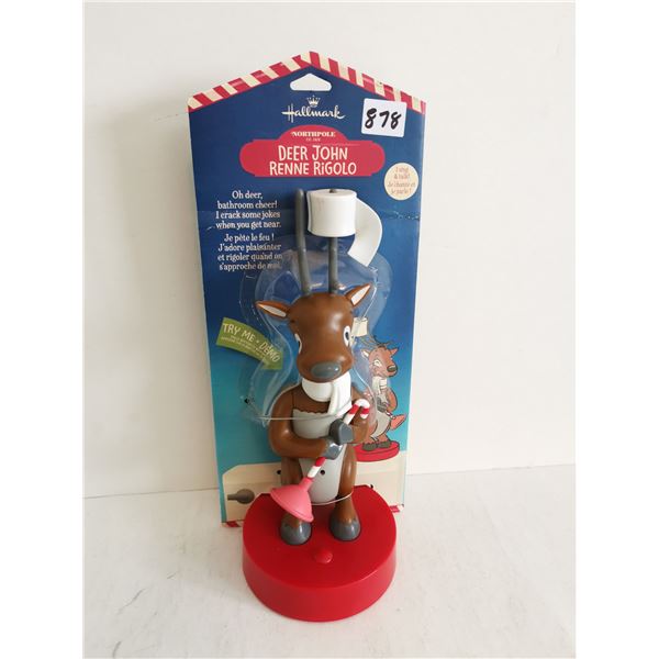 NOS Hallmark Sing and Talk Deer John.  Nees Batteries