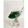 Image 2 : Vintage Green/Clear Glass Fish, 8” Tall