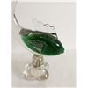 Image 3 : Vintage Green/Clear Glass Fish, 8” Tall