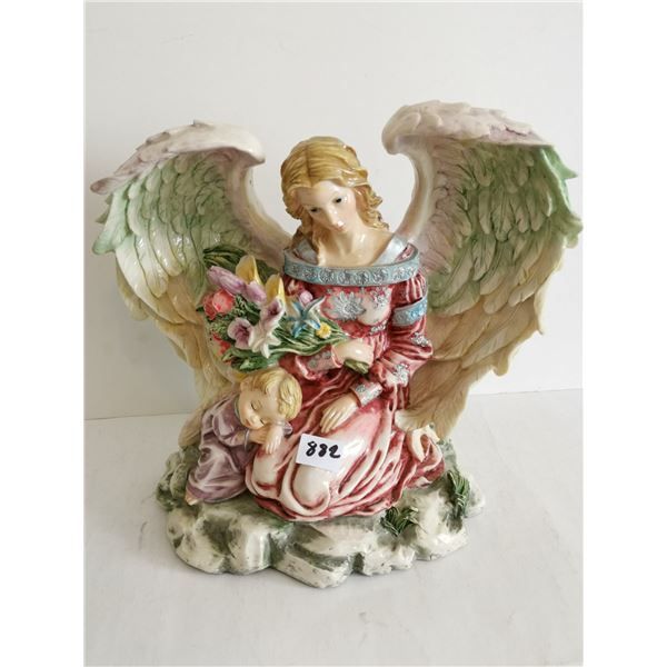 Porcelain Angel w/ Little Child Figurine