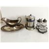 Image 1 : Silver Plated Coffee Holder, Gravy Boat, S&P Shaker Set