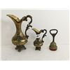Image 1 : (2) Brass Pitchers and Bell Bottle Opener