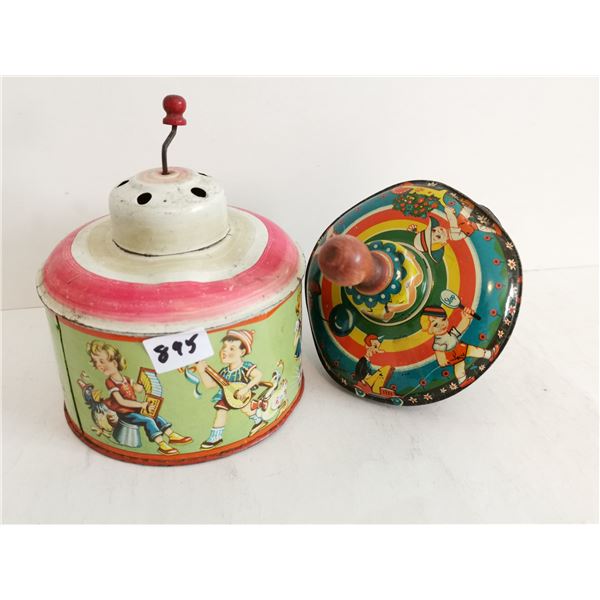 Vintage Music Box and Top