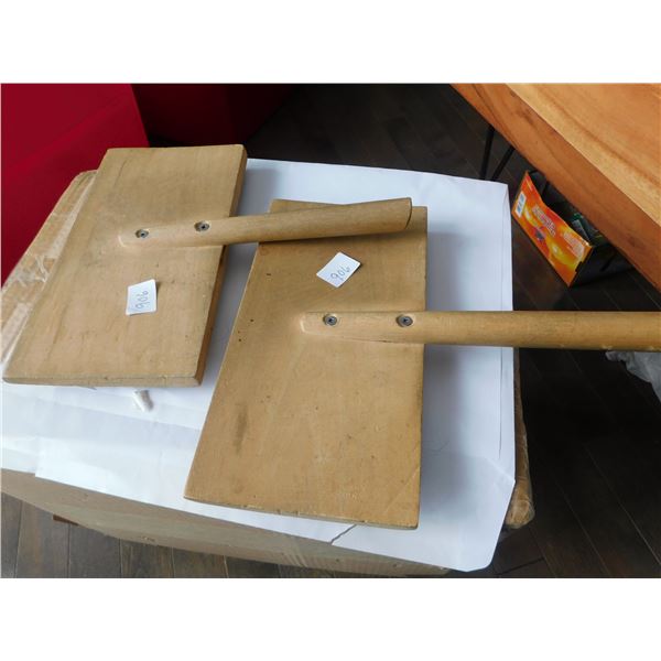2 VINTAGE WOOL CARDERS