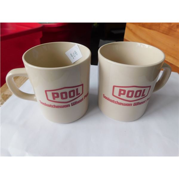 2 POOL COFFEE MUGS
