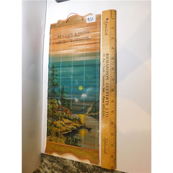 REX CAFÉ & HOTEL BIG RIVER BAMBOO CALANDAR TOP PHONE 37