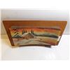 Image 2 : AUDET SIGNED QUEBEC WATER SCENE PAINTED ON WOOD WALL HANGING