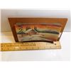 Image 3 : AUDET SIGNED QUEBEC WATER SCENE PAINTED ON WOOD WALL HANGING