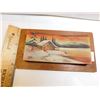 Image 4 : AUDET SIGNED QUEBEC WATER SCENE PAINTED ON WOOD WALL HANGING