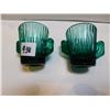 Image 2 : 2-VINTAGE LIBBY GREEN CACTUS SHOT GLASSES/ TOOTHPICK HOLDER