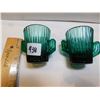 Image 4 : 2-VINTAGE LIBBY GREEN CACTUS SHOT GLASSES/ TOOTHPICK HOLDER