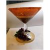 Image 4 : MURANO GLASS ORANGE BROWN AND SPECKLED MARTINI GLASS AND SHOE COASTER