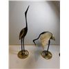 Image 1 : VINTAGE BRASS CRANES, BLACK AND BRASS