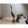 Image 2 : VINTAGE BRASS CRANES, BLACK AND BRASS