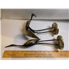 Image 3 : VINTAGE BRASS CRANES, BLACK AND BRASS