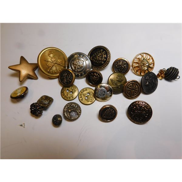 MILITARY AND OTHER BUTTONS