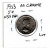 Image 2 : 1953 NSS FAR MISSING CHROME FIVE CENT