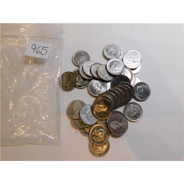 ONE ROLL 1967 RABBIT NICKELS