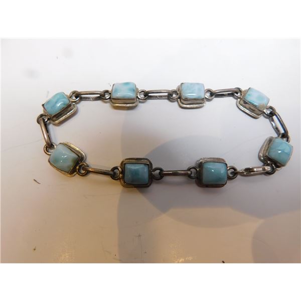 STERLING LARIMAR BRACELET