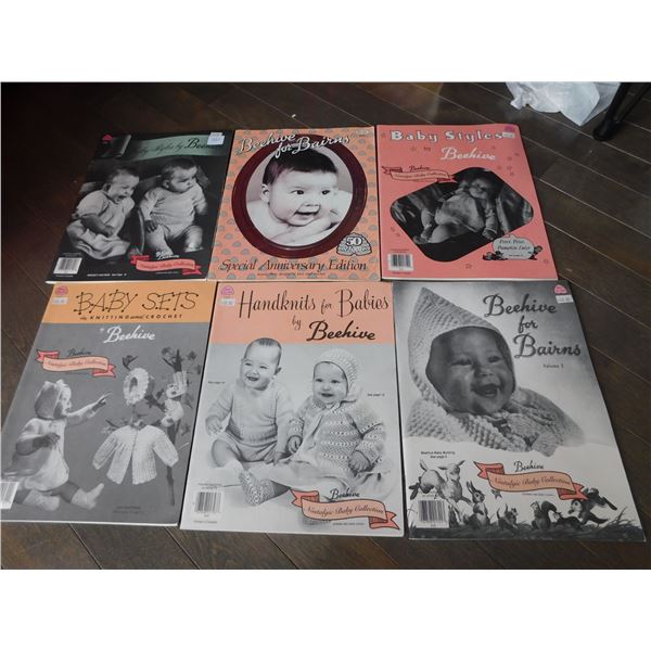6-VINTAGE BABY CROCHET BOOKS