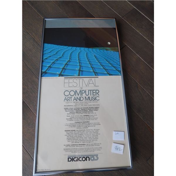 DIGICON 1983 FRAMED COMPUTER FESTIVAL AD