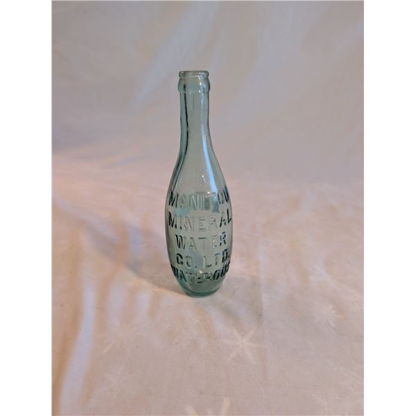 Manitou Mineral Water Co. Ltd. Torpedo Bottle. Bottle Green Circa 1910.