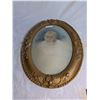 Image 1 : Oval Picture 18 Inches x24 inches of Baby. Curved Glass.