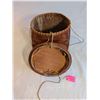 Image 4 : Birch Bark Lidded Basket with Sinew Laces Circa 1920.