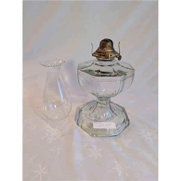 Greek Key Sewing Coal Oil Lamp Circa 1910-1920.